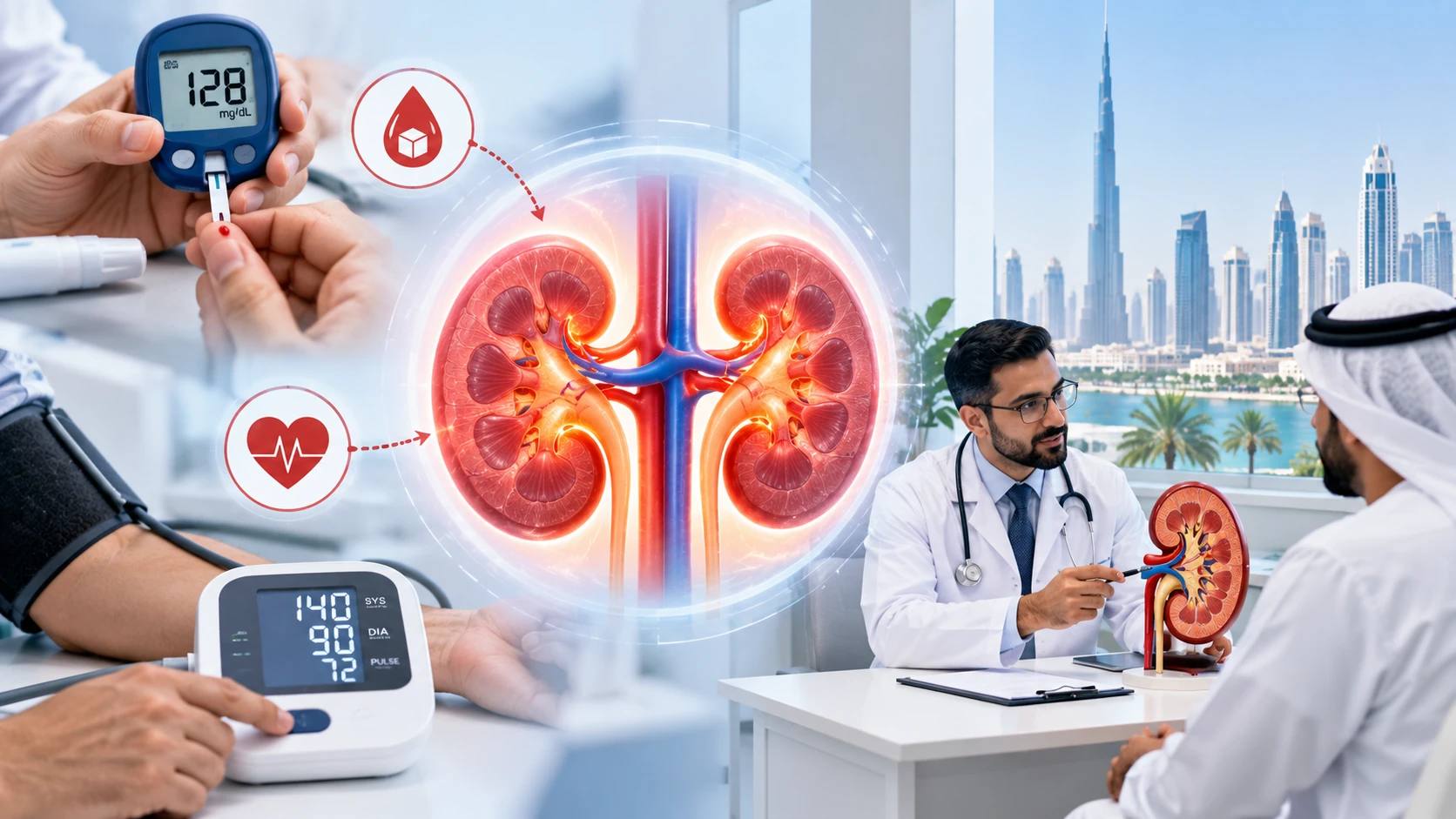 How Diabetes and High Blood Pressure Affects Your Kidneys? UAE Patients Must Know